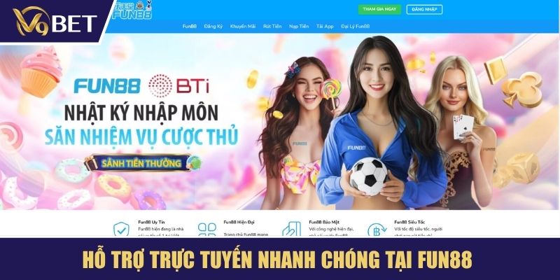 Hỗ trợ trực tuyến nhanh chóng tại FUN88 