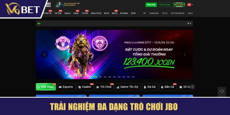 Trải nghiệm đa dạng trò chơi JBO 
